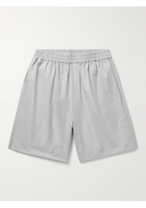 STUDIO NICHOLSON - Kite Wide-Leg Cotton-Poplin Shorts - Men - Gray - S