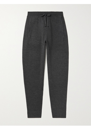 Mr P. - Tapered Double-Faced Merino Wool-Blend Sweatpants - Men - Gray - XS