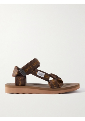 SUICOKE - Carhartt WIP Depa-V2CHT Logo-Jacquard Sandals - Men - Brown - US 6