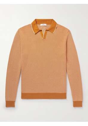 Mr P. - Johnny Birdseye Cotton Polo Shirt - Men - Orange - XS