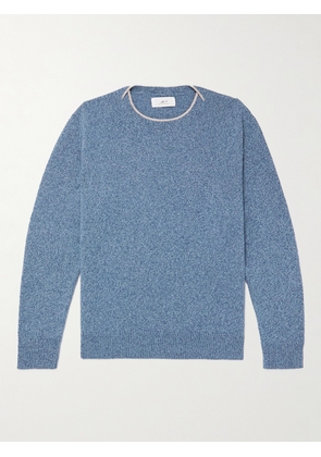 Mr P. - Contrast-Tipped Wool Sweater - Men - Blue - XS