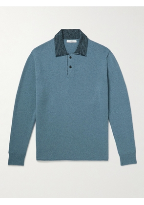 Mr P. - Cashmere-Blend Polo Shirt - Men - Blue - XS
