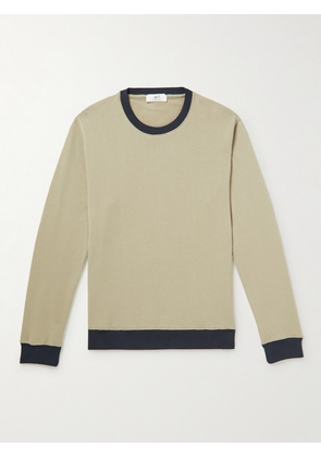 Mr P. - Colour-Block Cotton-Jersey Sweatshirt - Men - Neutrals - XXS
