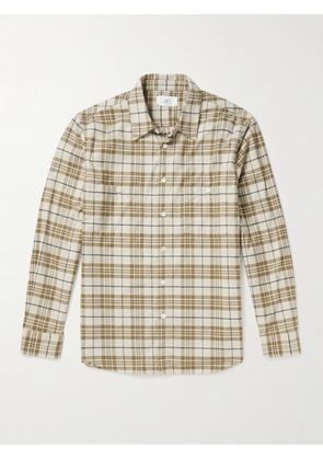 Mr P. - Checked Cotton-Flannel Shirt - Men - Neutrals - XS