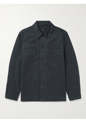 Mr P. - Garment-Dyed Cotton Overshirt - Men - Blue - XS