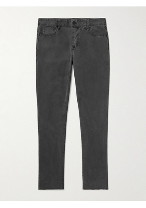 James Perse - Straight-Leg Brushed Cotton-Blend Twill Trousers - Men - Black - UK/US 28