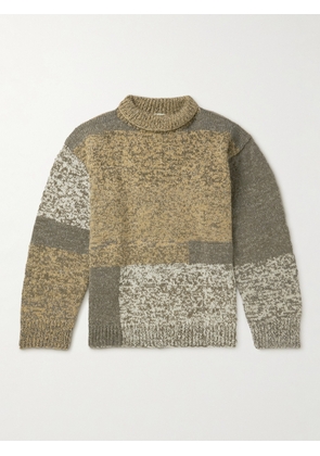 11.11/ELEVEN ELEVEN - Jacquard-Knit Cashmere Sweater - Men - Green - S