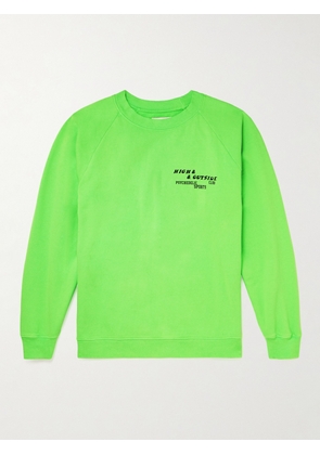 Pasadena Leisure Club - Logo-Print Cotton-Jersey Sweatshirt - Men - Green - S