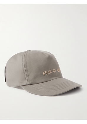 Fear of God - Eternal Logo-Flocked Cotton Baseball Cap - Men - Gray