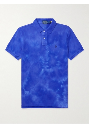 Polo Ralph Lauren - Slim-Fit Logo-Embroidered Tie-Dyed Cotton-Piqué Polo Shirt - Men - Blue - XS
