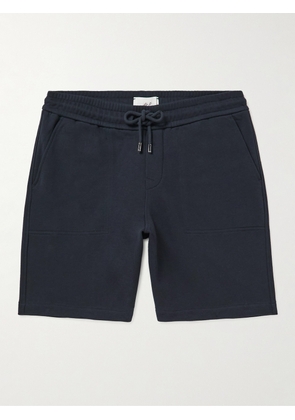 Mr P. - Straight-Leg Organic Cotton-Jersey Drawstring Shorts - Men - Blue - XXS