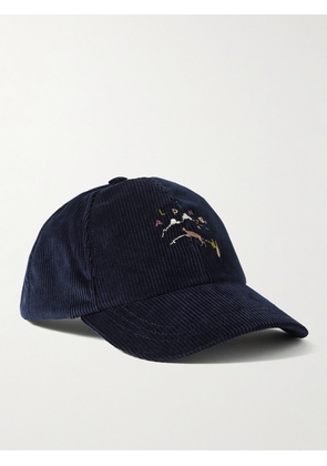 De Bonne Facture - Embroidered Cotton-Corduroy Baseball Cap - Men - Blue - S