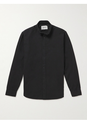 Carhartt WIP - Bolton Button-Down Collar Logo-Embroidered Cotton Oxford Shirt - Men - Black - XS
