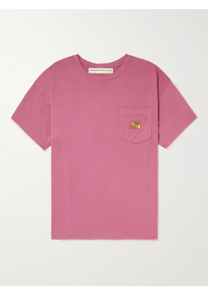 ABC. 123. - Logo-Appliquéd Cotton-Blend Jersey T-Shirt - Men - Pink - XS