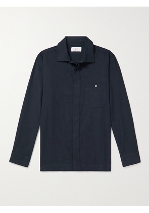 Mr P. - Cotton-Flannel Shirt Jacket - Men - Blue - XXS