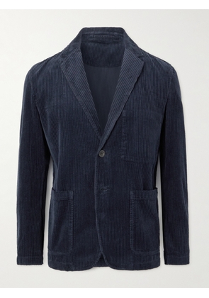Mr P. - Garment-Dyed Unstructured Cotton-Corduroy Blazer - Men - Blue - 34