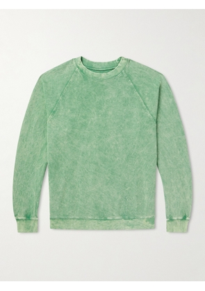 Les Tien - Garment-Dyed Cotton-Jersey Sweatshirt - Men - Green - S