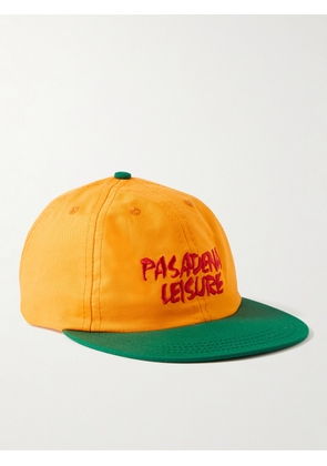 Pasadena Leisure Club - Embroidered Cotton-Twill Baseball Cap - Men - Orange
