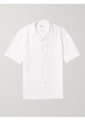 Hartford - Camp-Collar Linen Shirt - Men - White - S
