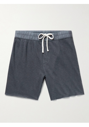 James Perse - Straight-Leg Supima Cotton-Jersey Drawstring Shorts - Men - Blue - 0