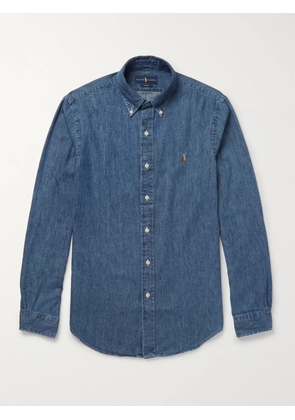 Polo Ralph Lauren - Slim-Fit Button-Down Collar Washed-Denim Shirt - Men - Blue - XS
