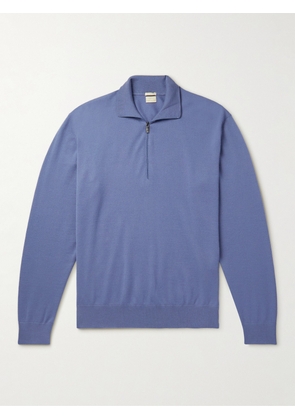 Massimo Alba - Danny Cashmere Half-Zip Sweater - Men - Blue - S