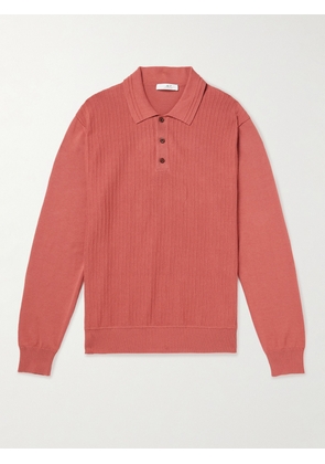 Mr P. - Ribbed Cotton-Jersey Polo Shirt - Men - Red - XS