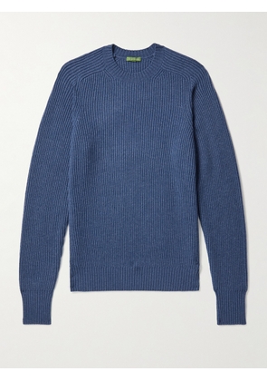 Sid Mashburn - Ribbed Merino Wool-Blend Sweater - Men - Blue - S