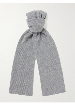 Mr P. - Ribbed Cashmere Scarf - Men - Gray