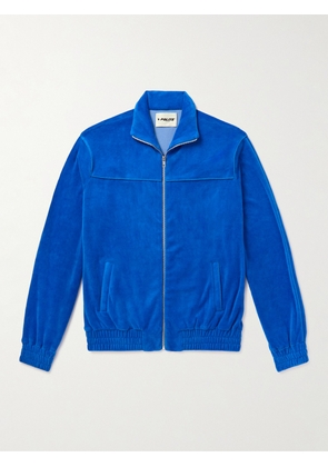 POLITE WORLDWIDE® - Hemp and Cotton-Blend Velour Track Jacket - Men - Blue - S