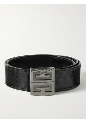 Givenchy - 4G 4cm Reversible Coated-Canvas and Leather Belt - Men - Black - EU 85