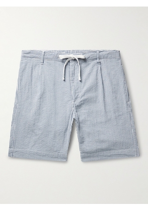 Hartford - Tank Slim-Fit Straight-Leg Printed Cotton Oxford Drawstring Shorts - Men - Blue - IT 46