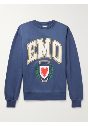 EMOTIONALLY UNAVAILABLE - Logo-Print Cotton-Jersey Sweatshirt - Men - Blue - S