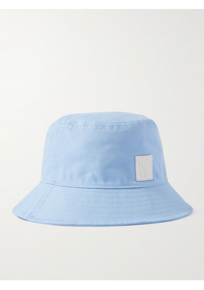 RAF SIMONS - Logo-Appliquéd Cotton-Canvas Bucket Hat - Men - Blue - S/M