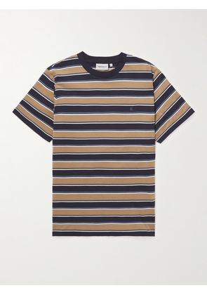 Carhartt WIP - Leone Striped Cotton-Jersey T-Shirt - Men - Brown - XS
