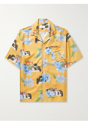Rhude - Loix Camp-Collar Printed Silk Shirt - Men - Yellow - XS