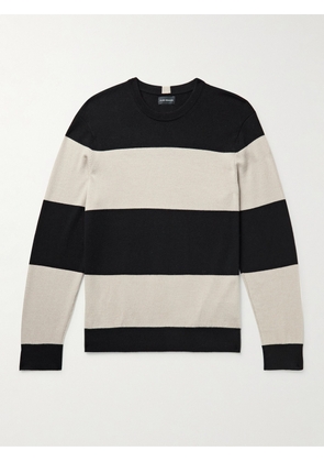 Club Monaco - Slim-Fit Striped Wool Sweater - Men - Black - XS