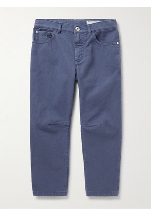 BRUNELLO CUCINELLI KIDS - Ages 4-7 Straight-Leg Garment-Dyed Jeans - Men - Blue - 4 - 5 years
