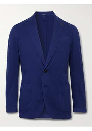 Peter Millar - Southport Slim-Fit Garment-Dyed Cotton-Blend Piqué Blazer - Men - Blue - UK/US 36