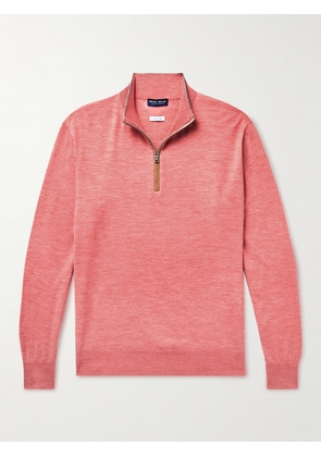 Peter Millar - Excursionist Flex Wool-Blend Half-Zip Sweater - Men - Pink - S