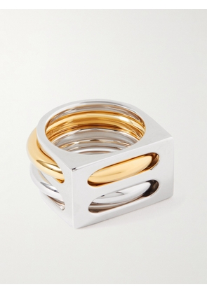 Tom Wood - Double Cage Gold and Silver Ring - Men - Silver - 58