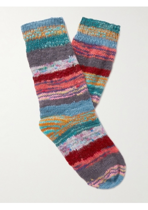 The Elder Statesman - Mix N' Match Striped Cashmere Socks - Men - Multi