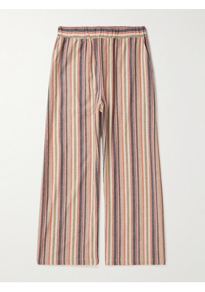 The Elder Statesman - Striped Cashmere-Blend Flannel Trousers - Men - Neutrals - S