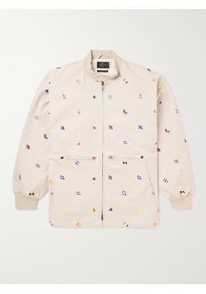 Beams Plus - Embroidered Cotton-Canvas Jacket - Men - Neutrals - S