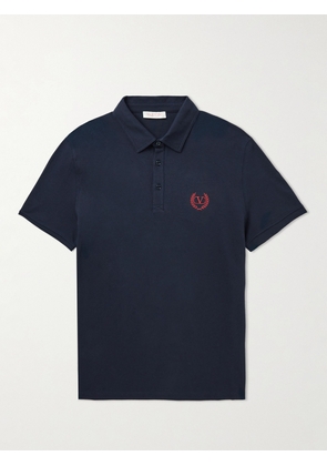 Valentino Garavani - Logo-Embroidered Cotton-Piqué Polo Shirt - Men - Blue - S