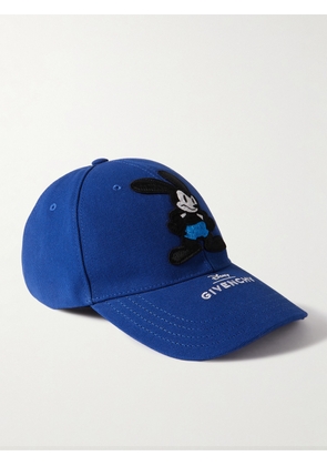 Givenchy - Disney Oswald Logo-Embroidered Cotton-Twill Baseball Cap - Men - Blue