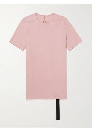 DRKSHDW By Rick Owens - Level Webbing-Trimmed Panelled Cotton-Jersey T-Shirt - Men - Pink - XS