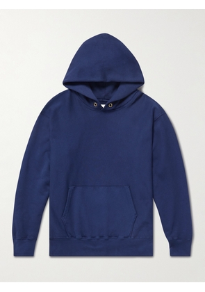 Les Tien - Garment-Dyed Cotton-Jersey Hoodie - Men - Blue - S