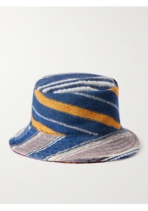 Gallery Dept. - Striped Cotton-Terry Bucket Hat - Men - Blue