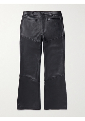 MANAAKI - Tahi Flared Leather Pants - Men - Black - 28